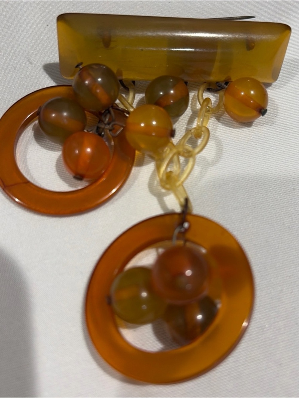 Vintage Bakelite brooch rare and unique